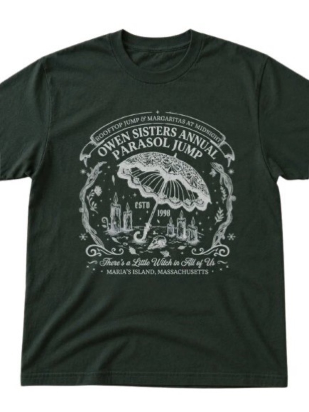 Forest Green Owen Sisters Parasol Jump Graphic Tee